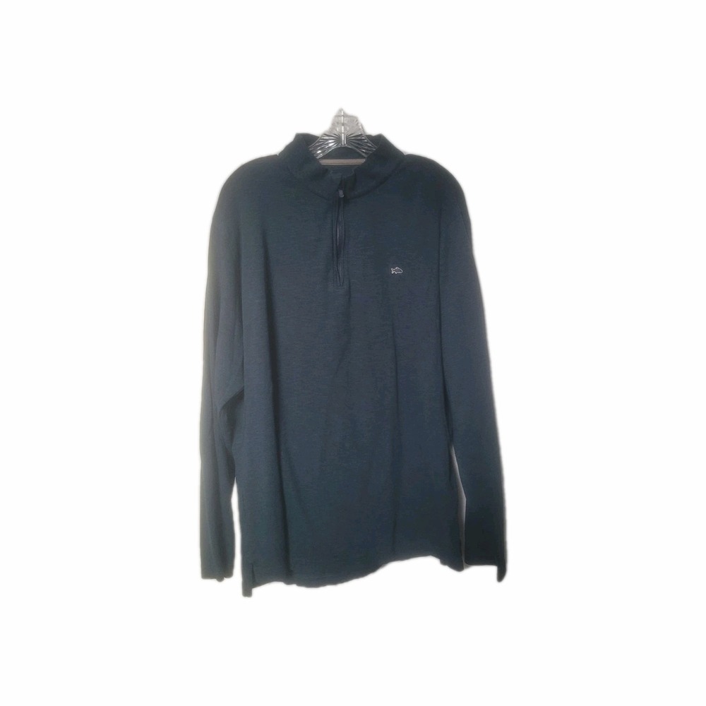 Fish Hippie Men's Shad Point 1/4 Zip Pullover Soft Modal Blend Dark Teal SZ‎ XXL